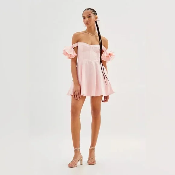 Bardot Sigma Mini Dress In Soft Pink - Picture 7 of 15